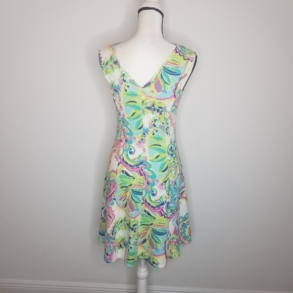 Lilly Pulitzer Dahlia Fit and Flare Toucan Play Sleeveless Dress Sz XS - Picture 8 of 13